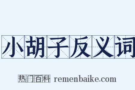 小胡子反义词是什么意思的图片